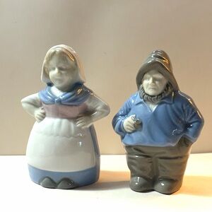 Dutch Fishermen and wife salt and pepper shakers
